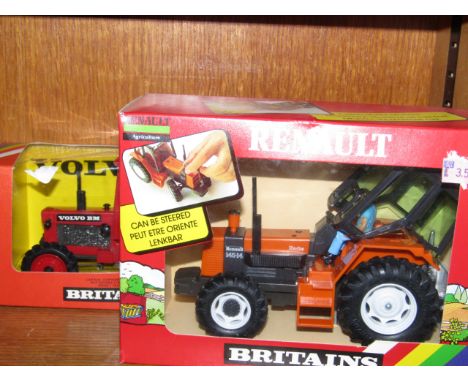 Two Britain's tractors, comprising of a Renault 145:14, model no. 518, and a Volvo BM tractor model no. 9521, both in origina