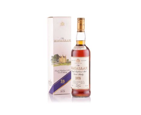 A Bottle of The Macallan Single Highland Malt Scotch Whisky 18yr Old, Distilled 1978, 70cl, 43%