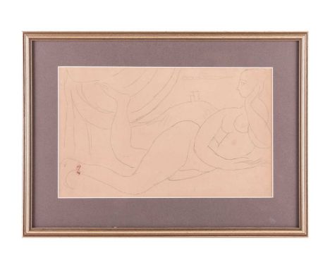 Duncan Grant (1885-1978), 'Study for Venus and Adonis', pencil, 20.3 cm x 33 cm, framed and glazed 31 cm x 43 cm, together wi
