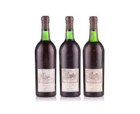 Three Bottles of BBR Delaforce Vintage Port, 1963Cellar in Surrey. Labels soiledTop Shoulder