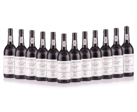 One Case of Grahams Vintage Port, 1977, OWC, (12 Bottles)Cellar in BerkshireInto Neck/Very Slight Seepage from two Bottles.