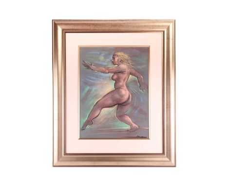 Peter Howson OBE (b.1958) Scottish, 'Dancing Madonna', pastel, signed to lower right corner, 59.5 cm x 45 cm, framed and glaz