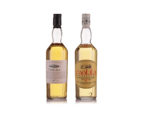 A Bottle of Caol Ila Islay Single Malt Scotch Whisky, 15yr, 43%, 70cl, with case, together with a bottle of Caol Ila Islay Si