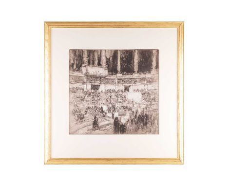 William Walcot RBA RE, (1874-1943) British, 'A Tragedy by Sophocles Performed Before the Emperor Hadrian', signed etching, 44