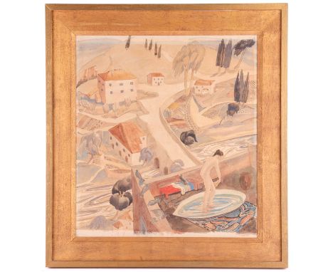 Mary Viola Paterson (British, 1899-1981), 'Bathsheba', watercolour, circa 1925, monogrammed, 50 cm x 45 cm framed and glazed.