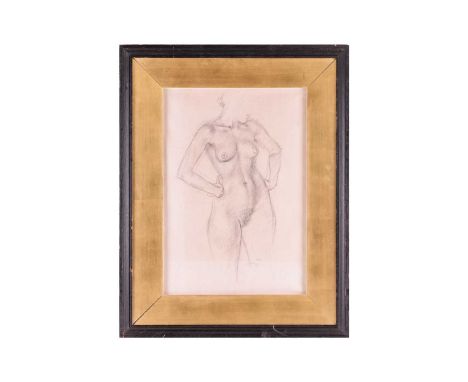 Robert Sargent Austin RA (1895-1973), 'Female Nude', 1947, pencil on pink washed paper, signed and dated, 45.5 cm x 31.5 cm f