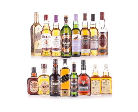 Sixteen Assorted Bottles to include Two Bottles of House Of Lords Deluxe Blended Scotch Whisky, 40%, 70cl, One Bottle of Bell
