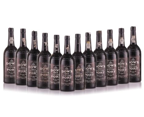 Twelve Bottles of Dow's Vintage Port, 1983Cellar in BlackheathInto Neck. Damage to some labels.