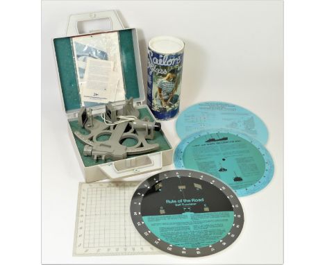 A Davis Instruments The Mark 25 Beam Converger Sextant, c.1980, instruction books, case, together with instruction discs and 