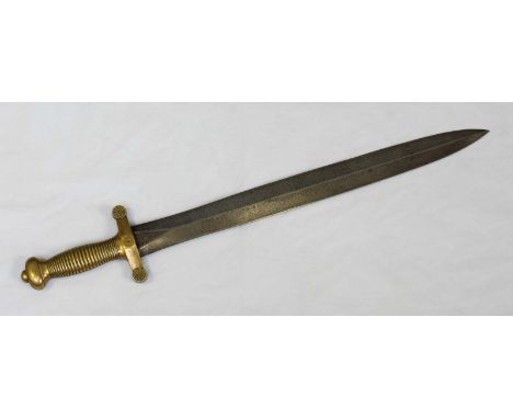 A French model 1831 Infantry Short Sword or 'Gladious' Sword, by Talibott, Paris, with 19-inch double-edged blade and ribbed 