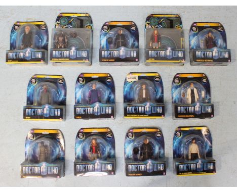 A collection of 13 Dr Who figurines, all from the Matt Smith 11th Dr era, including Amy Pond, Cyberman and projected Weeping 