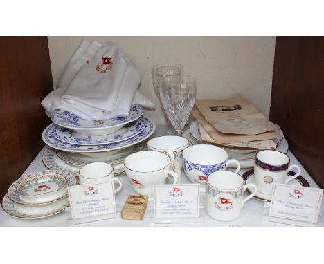 SECTION 5. A quantity of replica 'White Star Line' ceramic items, including plates, bowls, cups and saucers, together with tw