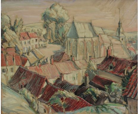 John Smith Willock
"Airaines"
Oil on canvas
Signed and New English Art Club label verso
50 x 60cm CONDITION REPORT: In need o