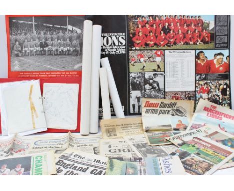 Assorted autograph sheets signed by home and international test cricketers including Geoff Boycott, Dennis Compton, Colin Cow