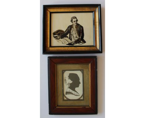20th century
Captain Cook
After a portrait by Charles Dance
Watercolour highlighted in gilt
14 x 18cm
Together with a silhoue
