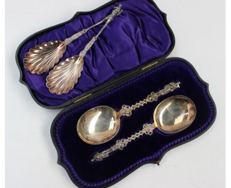 A pair of Edwardian silver apostle ended presentation spoons, Sheffield, 1902, Harrison Brothers & Howson (George Howson), ap