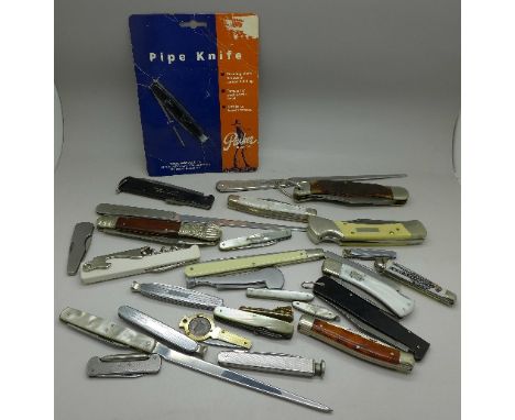 Letter openers, pipe knives and other knives