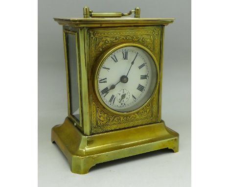 A Junghans carriage clock, 15cm