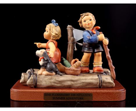Goebel Hummel earthenware sculpture group entitled 'Summer Adventure', from the series Wonder of Childhood, Hum 2124, year 20