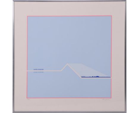 Han Jansen (1931-1994)Dutch landscape cross-section, screen print numbered 39/120, outer size 68.5x68 cm