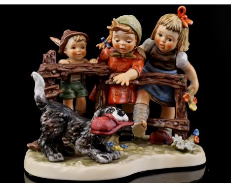 Goebel Hummel earthenware sculpture group entitled 'Haltet den dieb', from the series Moments in Time, year 2005, Hum 2205, n