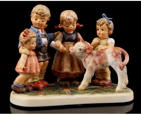 Goebel Hummel earthenware sculpture group entitled 'Auf dem lande farm days', from the Moments in Time Collection, year 2003,