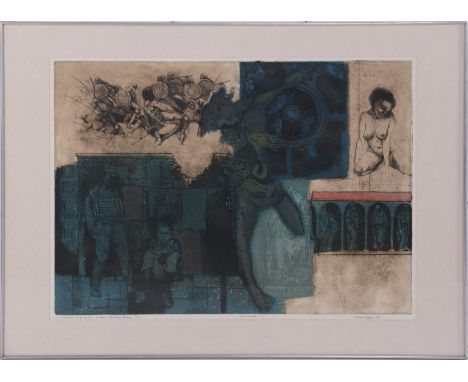 Ru van Rossem (1924-2007)Wouldn't it be too bad if Christ was black, color etching dated 1974, 23/35/50x70 cm, outside size i