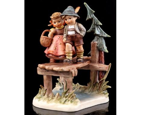 Goebel Hummel earthenware sculpture group entitled 'On your way', from the Century Collection, Hum 472, year 1992, 21 cm high