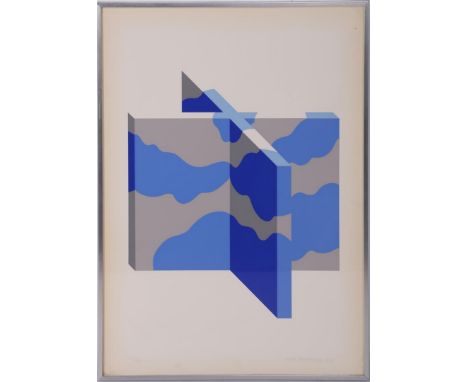Lode Pemmelaar (1942-1997)Geometric composition, screen print numbered 22/100 and dated 1973, outside size 71x51 cm