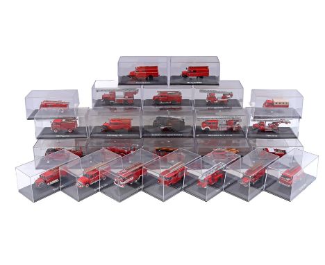24 Atlas scale model fire trucks in original box