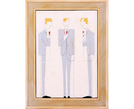 Hendrik Valk (1897-1986)The television speaker (Pierre Janssen), Opus 659, board dated 1964, 63x42 cm. The work was part of t