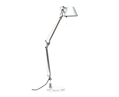 Metal and aluminium adjustable floor lamp, design M. de Lucchi and G. Fassina for Artemide, model Tolomeo Mini, Italy second 