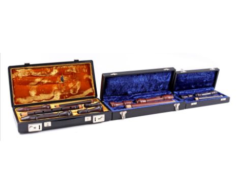 3x Hans Coolsma Utrecht recorders including: Rio-rosewood solo alto recorder in cassette and Rio-rosewood solo soprano record