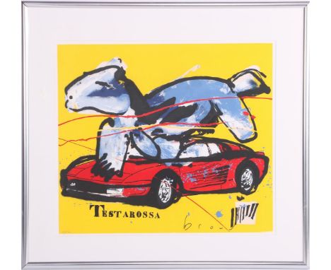 Herman Brood (1946-2001)Testarossa, screen print numbered 178/200, 69x78 cm, in frame total 95x101 cm
