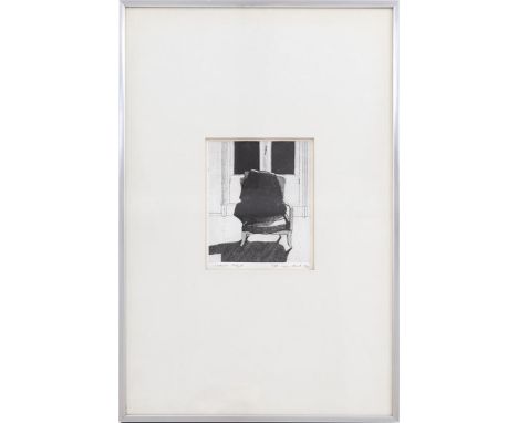 Kees Slegt (1946-)Chair, etching, own print 6/20, outside dimensions are 51x34 cm
