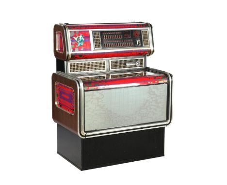 Wurlitzer X7 jukebox, with book "1978 Models Service Manual", 130 cm high, 102 cm wide, 63 cm deep