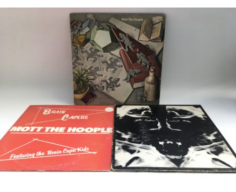 Three Mott The Hoople LPs including a first UK pressing of the self titled 1969 LP, 'Mad Shadows' and 'Brain Capers'.