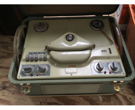 A vintage Revox reel to reel player.