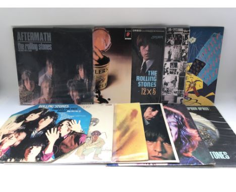 Eleven LPs by The Rolling Stones comprising UK and foreign pressings including 'Aftermath', 'Exile On Main Street' and others