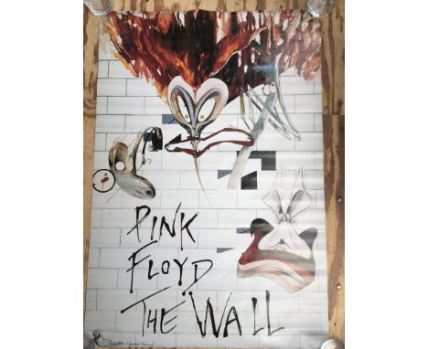 Two vintage Pink Floyd posters for 'The Wall', both approx 47cm x 69cm.