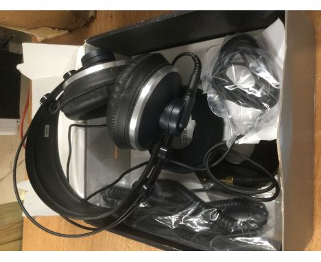 A boxed pair of AKG K 271 headphones.