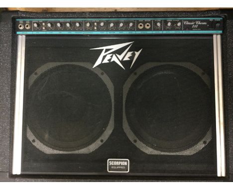 A Peavey Classic Chorus 212 guitar amplifier. Comes with original footswitch.
