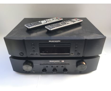 A Marantz CD6005 CD player and a Marantz PM6006 amplifier (2). Comes with remote controls.