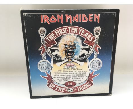 An Iron Maiden 'The First Ten Years' 10 disc vinyl box set.