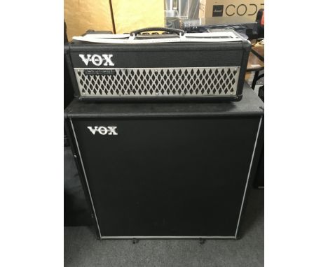 A Vox Valvetronix amp head and a Vox 412BK amplifier cabinet (2). Comes with a flight case for the head.