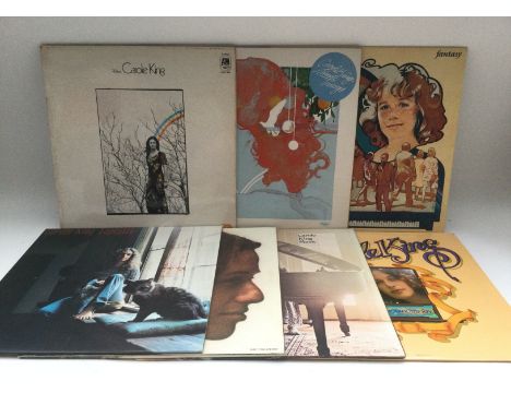 Seven Carole King LPs comprising 'Music', 'Simple Things', 'Tapestry' and others.