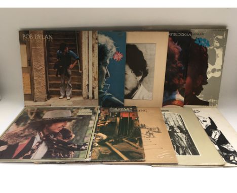 Ten Bob Dylan LPs comprising a 5LP 'Biograph' box set, 'John Wesley Harding', 'Desire' and others.