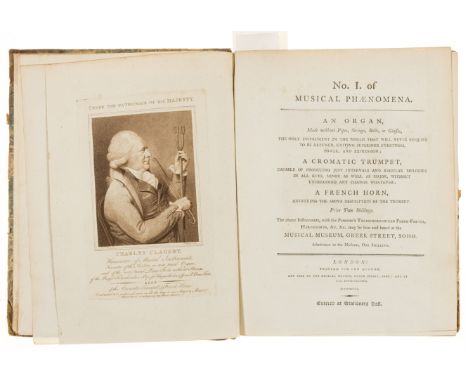 Pamphlets.- Clagget (Charles) Musical Phaenomena..., first edition, half-title, engraved portrait printed in sepia, with addi