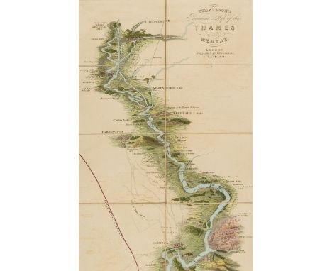 NO RESERVE River Thames.- Tombleson (William) Tombleson's Panoramic Map of the Thames and Medway, vertical strip-map of the T