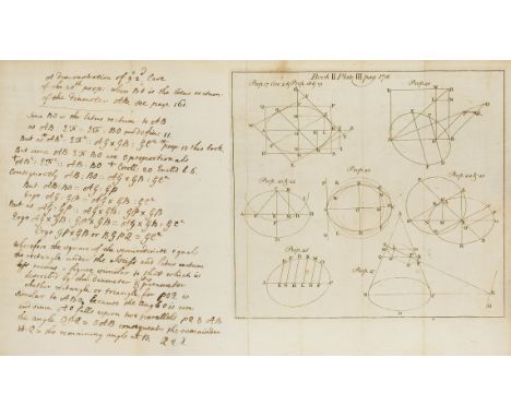 NO RESERVE Mathematics.- Jack (Richard) Elements of Conic Sections, first edition, 9 folding engraved plates, with contempora